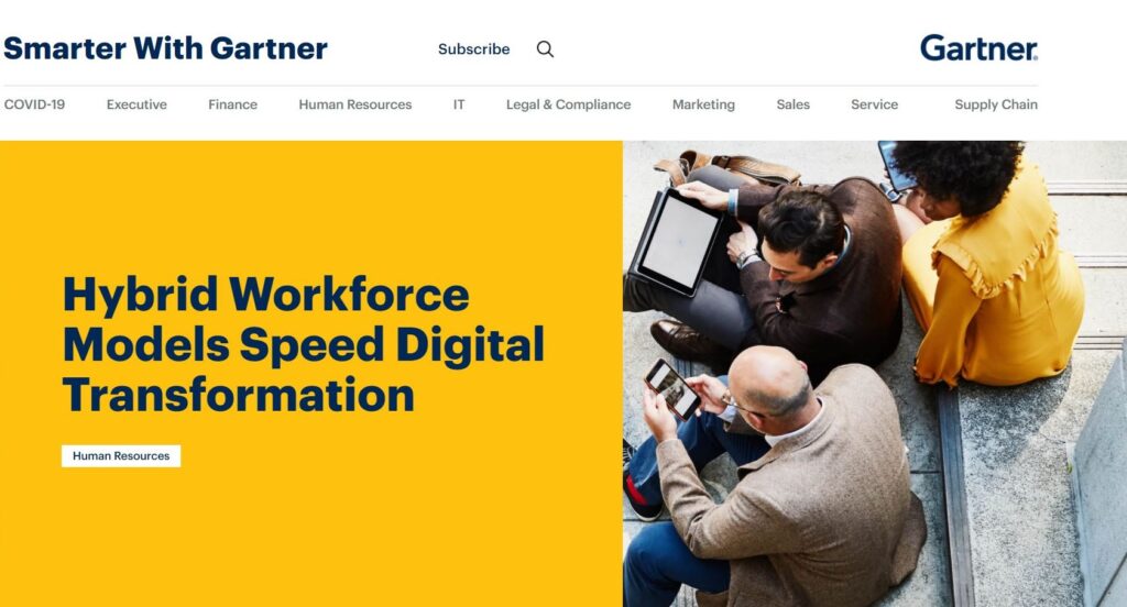 Gartner – Hybrid Workforce Models speed Digital Transformation