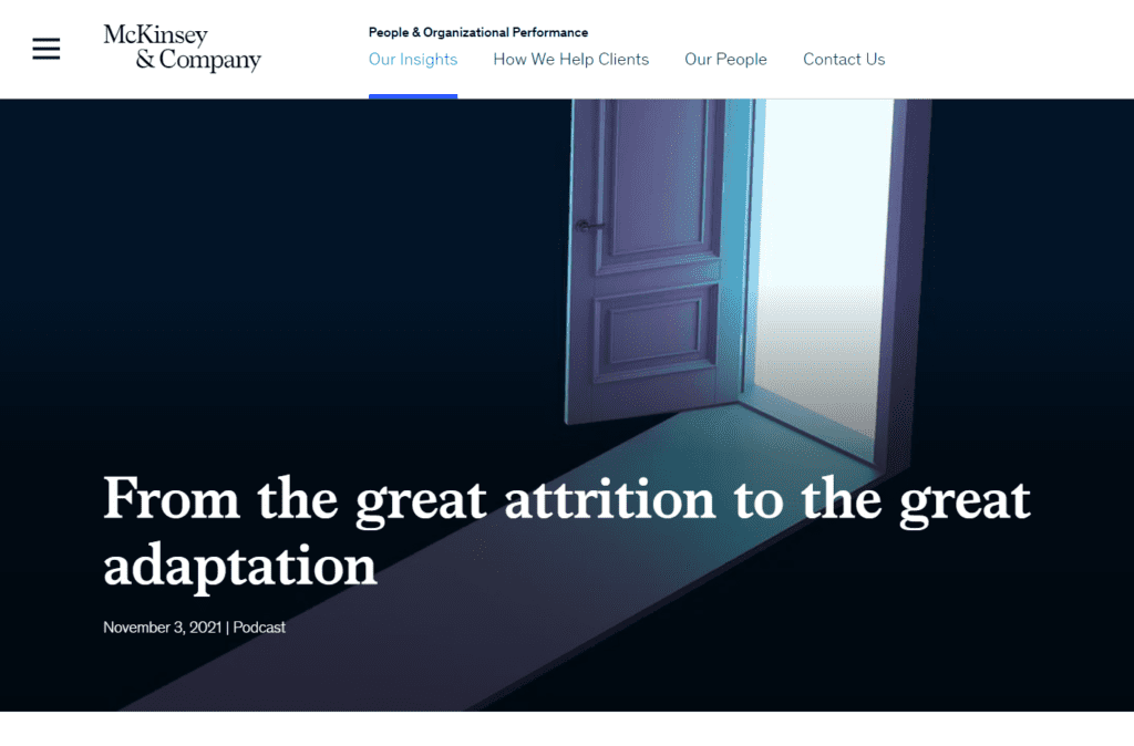 McKinsey: From the great attrition to the great adaptation